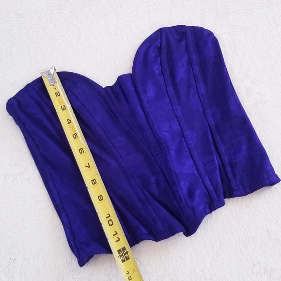 Victoria's Secret Vintage Floral Paisley Print Strapless Corset Bustier - Picture 4 of 12